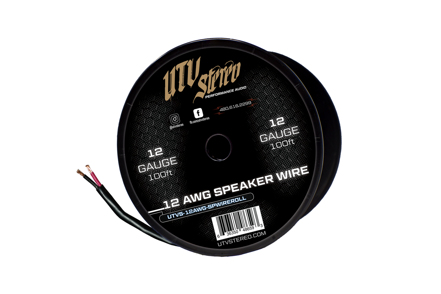 12 AWG Speaker Wire Roll - 12ft | UTVS-12AWG-SPWIRE-12