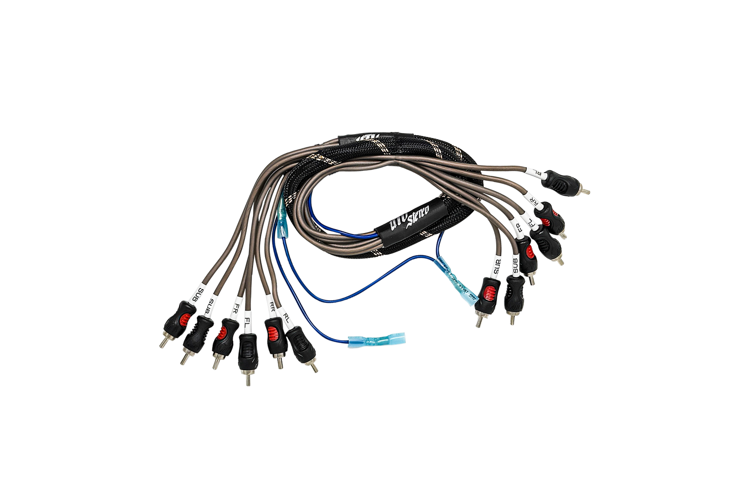 UTV Stereo 6-Channel RCA Harness - Front, Rear, Subwoofer, + Remote | UTVS-HRN-RCA-3