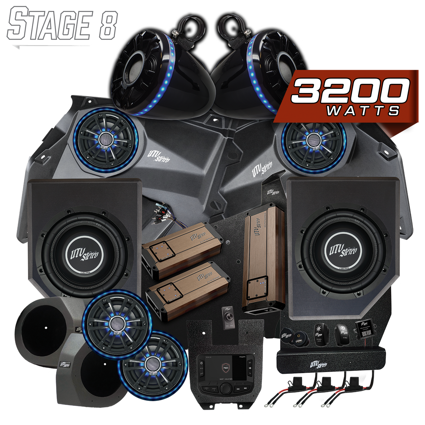 Can-Am® X3 Elite Series Stage 8 Stereo Kit | UTVS-X3-S8-E