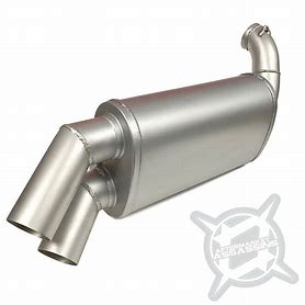 AA Stainless Slip-On Exhaust for 2015-Up RZR 900 S, Trail, XC **1-3 Day Lead Time**