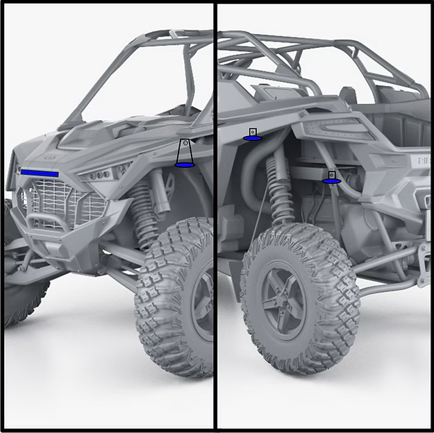 (RZR Pro) Model Specific Rock Light Kit