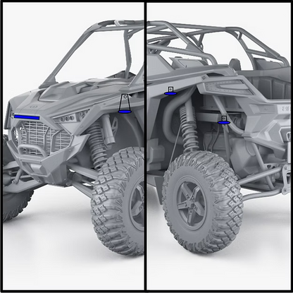 (RZR Pro) Model Specific Rock Light Kit
