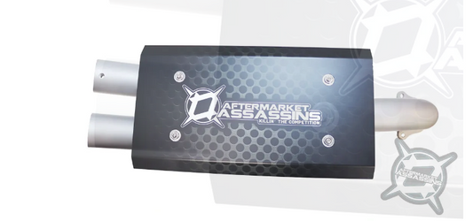 Aftermarket Assassins Stainless Slip-On Exhaust for 2016-21 RZR XP Turbo